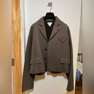 Bottega Veneta Cropped Compact Wool Jacket